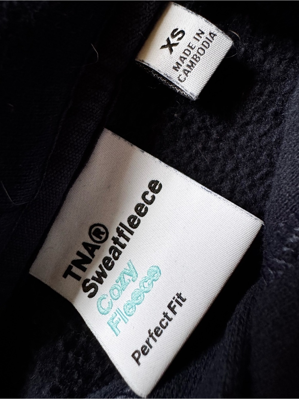 Aritzia TNA Sweatfleece Matching Set Navy | Boyfriend Hoodie + Joggers | XS - Picture 9 of 10